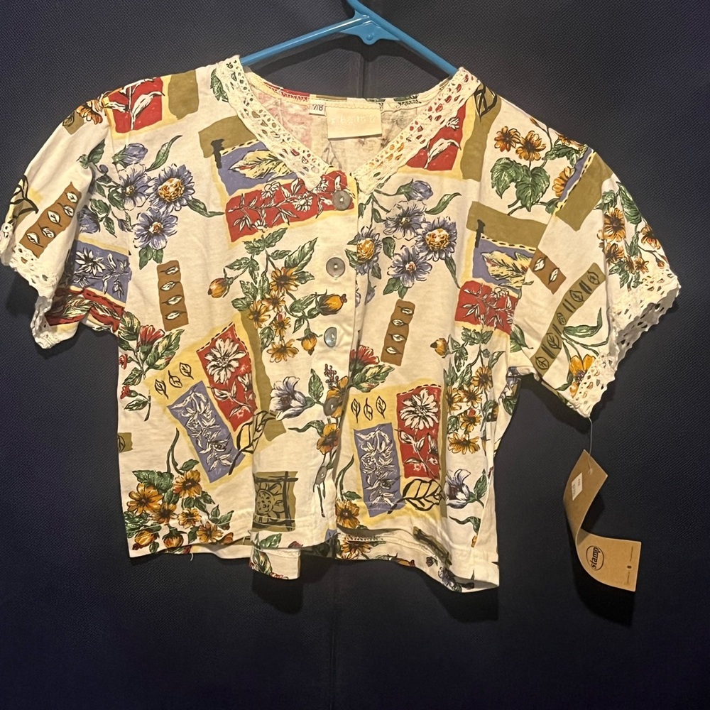 Floral Patchwork Crop Top